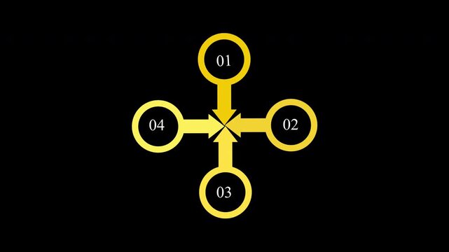 Numbered Bullet Points Infographic Steps Copy Space With Alpha Channel