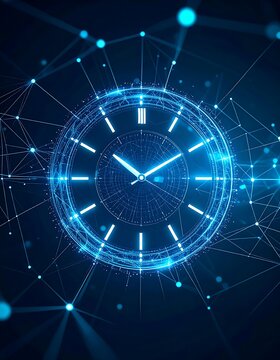Digital clock, network-connected