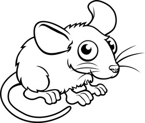 Fototapeta premium A mouse or rat cartoon character animal illustration 