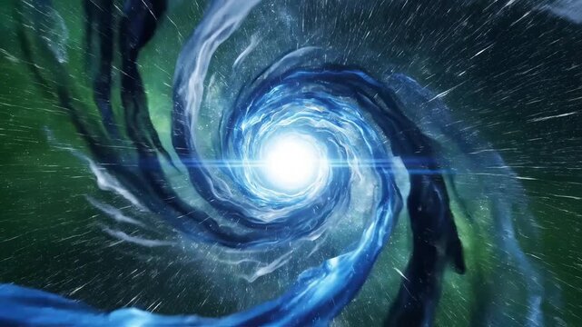 Abstract spiral space vortex