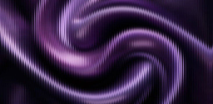 purple neon ribbed glass wave distortion abstract background for futuristic tech banner and modern digital design
