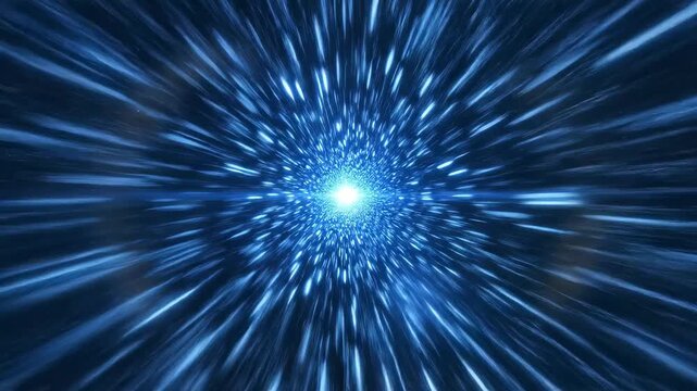 Abstract blue light burst