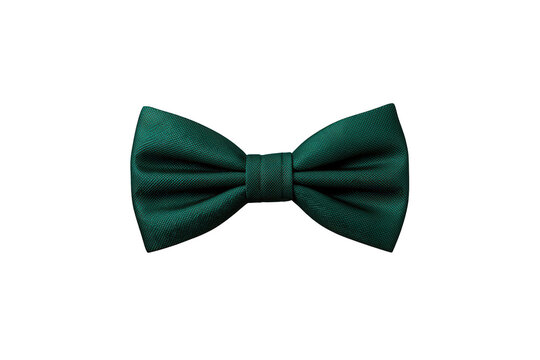 Dark green bow tie isolated on transparent background presenting elegance and formal style for special occasions