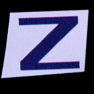 Blue 3D letters Z B A with metallic look and alphabet design