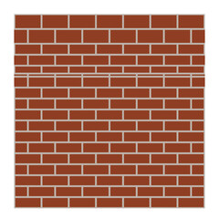 Fototapeta premium Repeating brick wall pattern in flat vector style