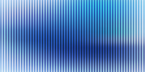 Fototapeta premium Ribbed abstract glass texture with vertical blue gradient lines, futuristic luminous background with elegant geometric symmetry, bold dynamic modern design pattern, digital vector illustration