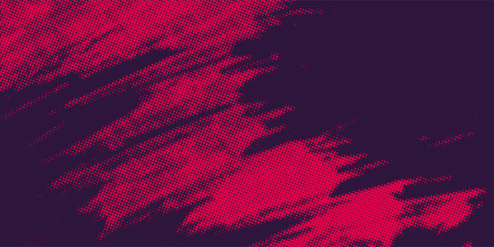 Monochrome printing raster, abstract vector halftone background.