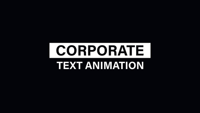 Corporate Text Animation