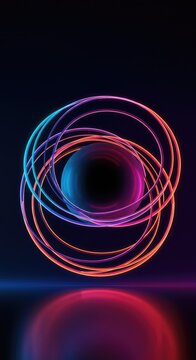 Abstract rendering of a closed system illustrating ideological isolation and repetitive feedback loops in digital communication, perspective, blank, repetition