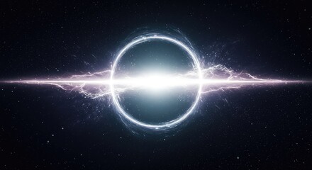 Fototapeta premium Conceptual digital illustration showing dynamic gravitational forces and warped spacetime, creating an intense, theoretical cosmic energy field backdrop, dynamic, design, field
