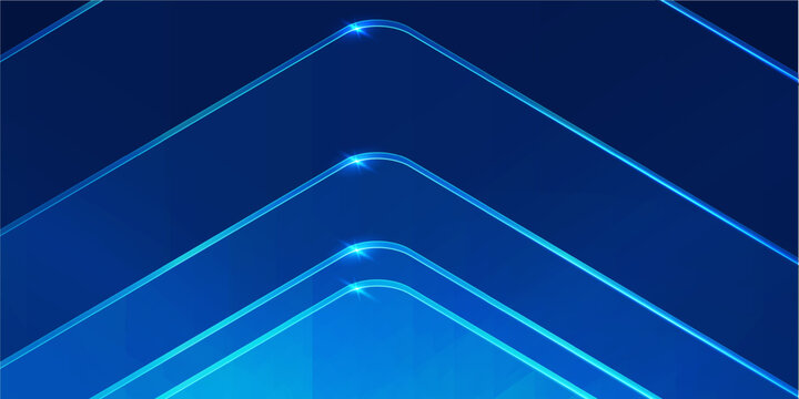 Abstract blue arrow bg pointing up. Minimal digital lines. Geometric shapes indicate growth, progress. Technology design for business, finance, success corporate presentations. Upward motion concept