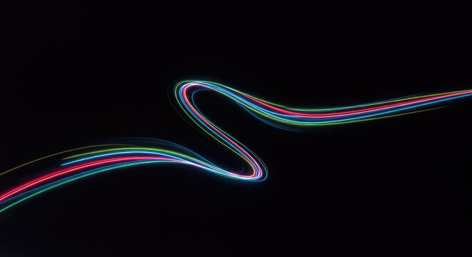 Shifting ephemeral light waves dissolving into darkness. Dynamic motion representing change, instability, and the temporary nature of being, temporary, instability, flow