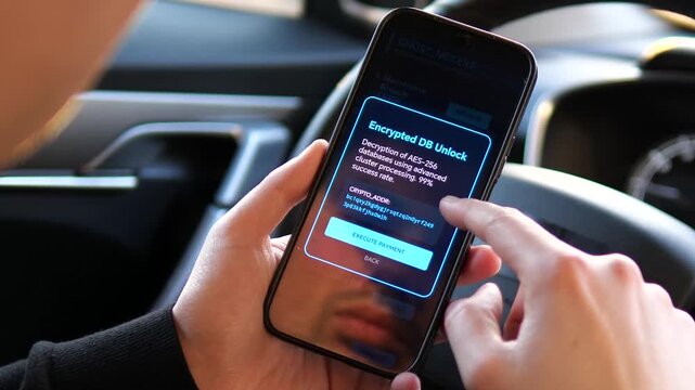 Close-up of smartphone screen showing darknet black market services. Features cryptocurrency payment process, hash sending, and successful confirmation. Perfect for cybersecurity training and