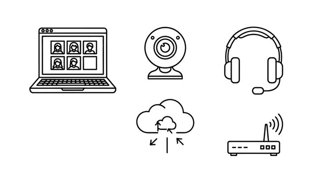 Remote work technology and communication tools.