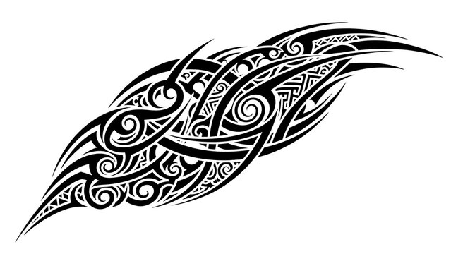 Polynesian Ornament Tattoo Design Set