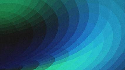 Obraz premium A modern abstract background featuring smooth gradient waves transitioning from deep green to cool blue, with a subtle grainy texture.