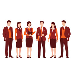 Fototapeta premium Business Team Vector Illustration - Professional People Group Stock Image for Corporate Website Design and Presentation