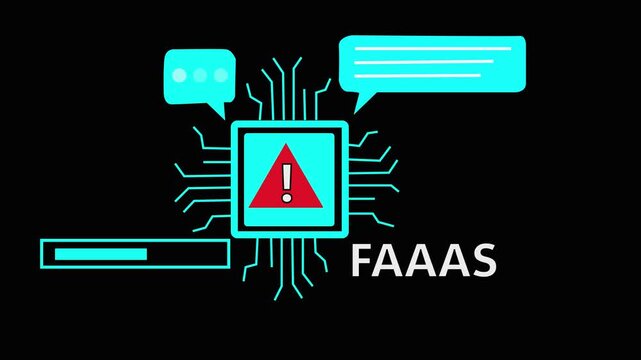Cloud Computing Function as a Service Faa S Warning Alert Digital Circuit Globe FaaS technology 4k