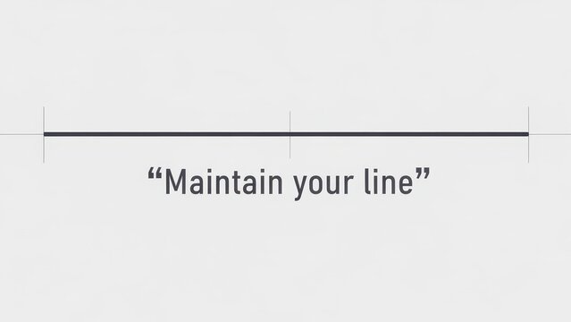 Quote about maintaining your line