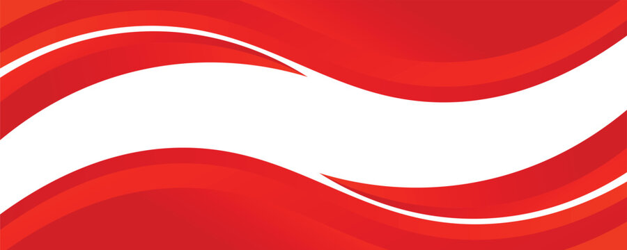 Vector red line background curve element with white space for text and message design, overlapping layers, vector