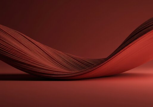 Abstract rendering of a curved surface exhibiting elastic deformation and structural stress, showing geometric distortion on a simple field, dynamic, plasticity, shape