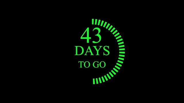 86 days to go, 86 days count animation, 86 days in a month, 86 days left count time display with numbers. business, sale, promotion concept. number of days left until special events, sale 4k video