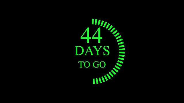88 days to go, 88 days count animation, 88 days in a month, 88 days left count time display with numbers. business, sale, promotion concept. number of days left until special events, sale 4k video