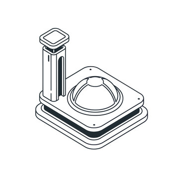 Isometric Illustration of a Skylight with a Light Well.