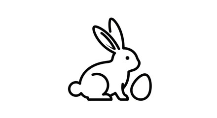 Obraz premium White easter bunny vector ilustration 
