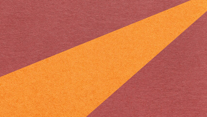 Fototapeta premium Abstract geometric maroon paper background with orange ray, macro texture for banner, template, presentation