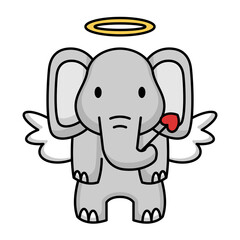 Fototapeta premium Illustration of clipart design of cute elephants mascots suitable for educational or business campaign