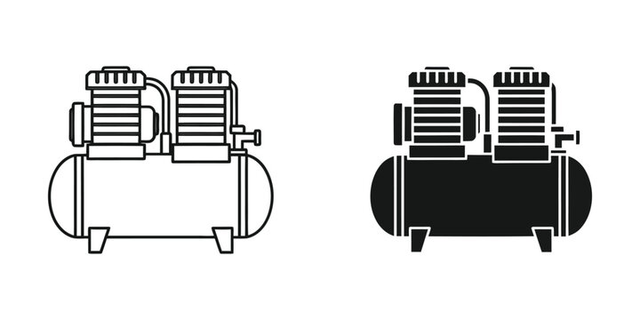 Comparison of air compressors with different paint schemes for visibility and design