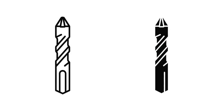 Comparison of two different types of drill bits shown in black and white contrast