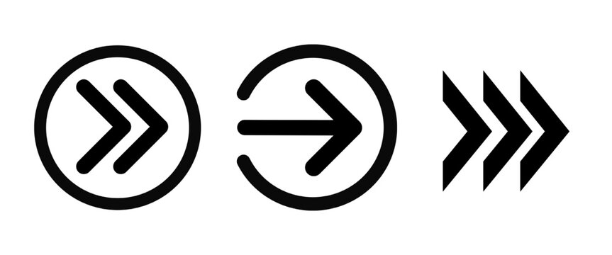 Swipe side icon element with arrow for social media stories and mobile app interface.	