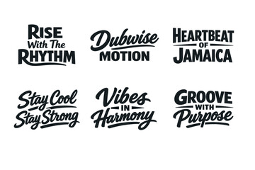 Fototapeta premium A Compilation of Inspiring Phrases Celebrating Rhythm, Strength, and Purpose Through Typography and Design Elements.