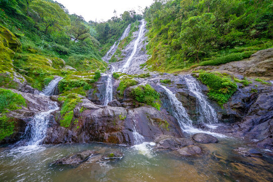Curug Sikarim is a beautiful waterfall in the Dieng Plateau, Wonosobo, located in Sembungan Village, known as one of the highest waterfalls in Central Java, Indonesia with charming views.