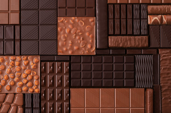 milk dark chocolates bar, tasty food background