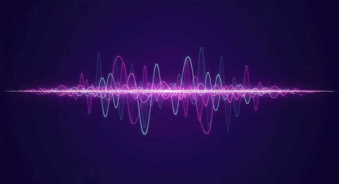 Abstract digital visualization showing a continuous wave pattern with a noticeable gap indicating a frequency blank or signal loss in communication, wavelength, frequency, void