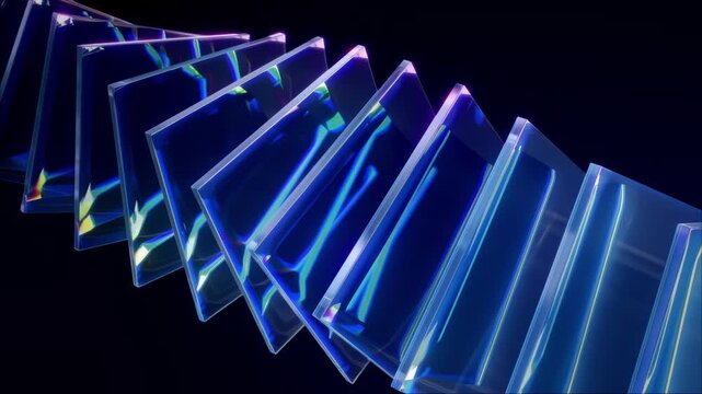 Animated glass rectangles