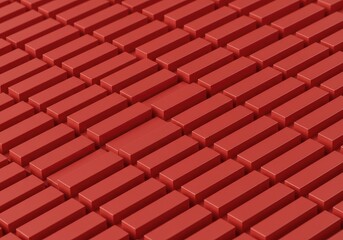 Fototapeta premium Abstract pattern visualizing precise synchronization: identical, uniform forms arranged in a flawless, empty grid structure, pattern, technology, order