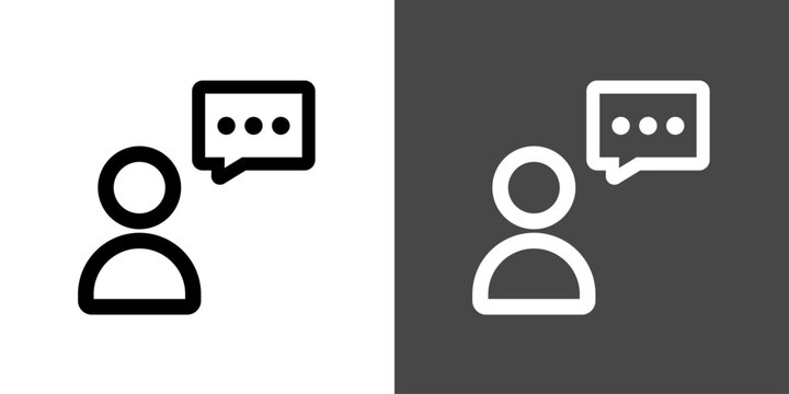 シンプルな吹き出しと人のアイコン