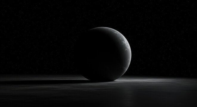 An infinite expanse of deep, dark, conceptual space. This minimalist abstraction represents absence, mystery, and the great unknown, zero, deep, absolute