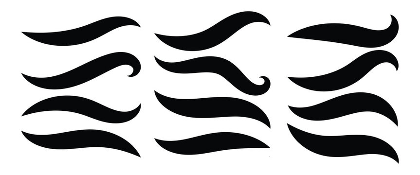 collection of curly swishes, swashes, swoops. Calligraphy swirl. swash and swoosh tails icon set. vector illustration eps 