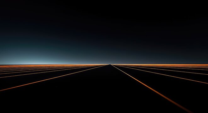 Minimalist composition featuring a sharp abstract horizon line suggesting boundless opportunities and endless deep perspective, focus, ethereal, blank