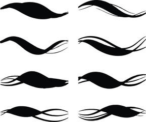 Obraz premium Graphic designer creates various mustache silhouettes for 1 (89).eps illustration project