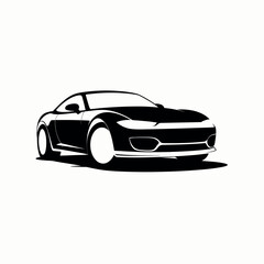 Obraz premium car symbol logo template, stylized vector silhouette for automotive branding and design projects, clean minimal lines with editable strokes, modern isolated icon suitable for logos, emblems.