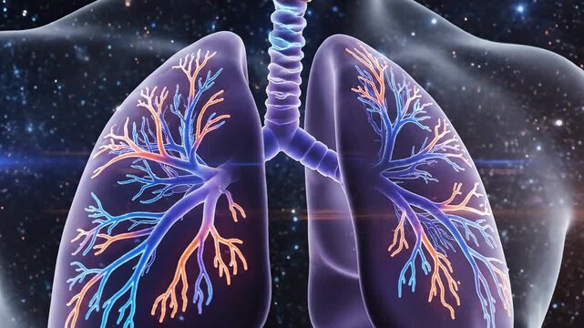 Human lungs in space