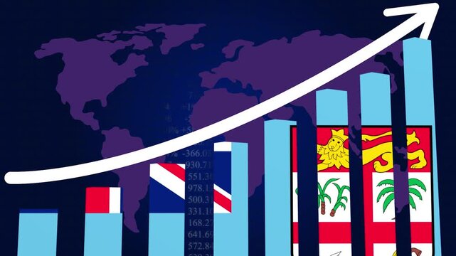 Rising Economic Tide: A compelling graphic illustrating financial growth, with an upward trending arrow superimposed over a bar graph, showcasing economic progress.