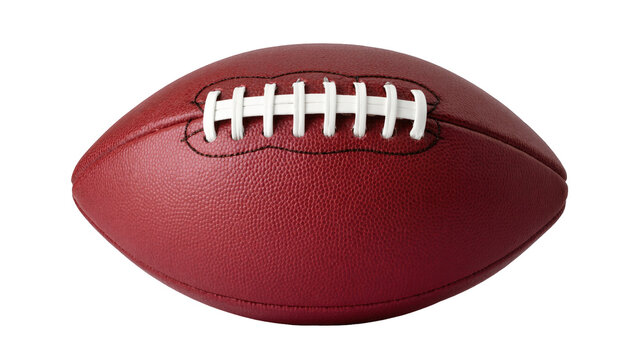 Official size red brown American football with white laces ready for professional sports