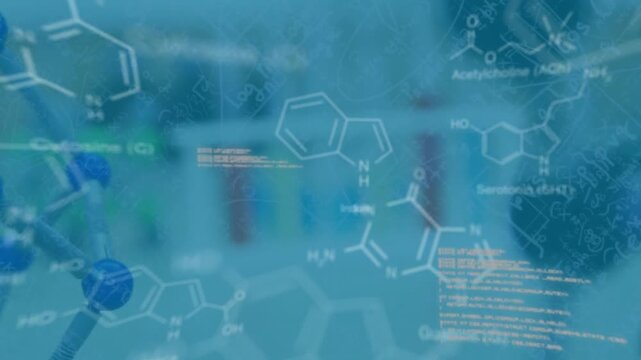 Animation of data processing over lab